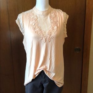 High neck pink short sleeve